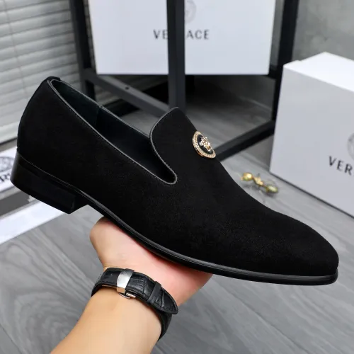 Replica Versace Leather Shoes For Men #1470800 $92.00 USD for Wholesale