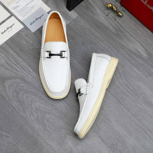 Replica Salvatore Ferragamo Leather Shoes For Men #1471056 $100.00 USD for Wholesale