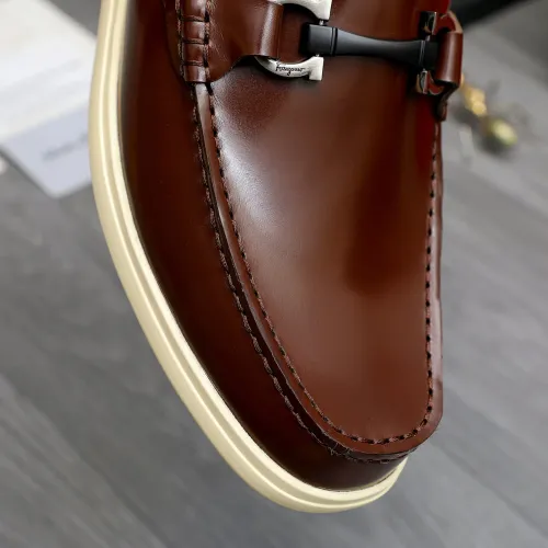 Replica Salvatore Ferragamo Leather Shoes For Men #1471057 $100.00 USD for Wholesale