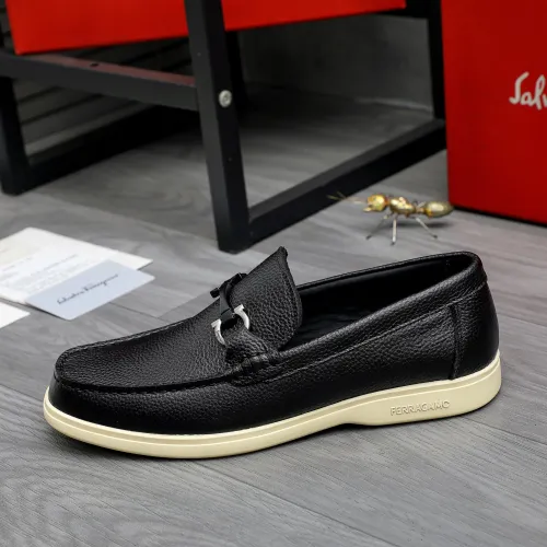 Replica Salvatore Ferragamo Leather Shoes For Men #1471059 $100.00 USD for Wholesale