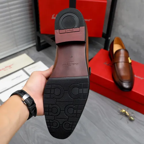 Replica Salvatore Ferragamo Leather Shoes For Men #1471060 $96.00 USD for Wholesale
