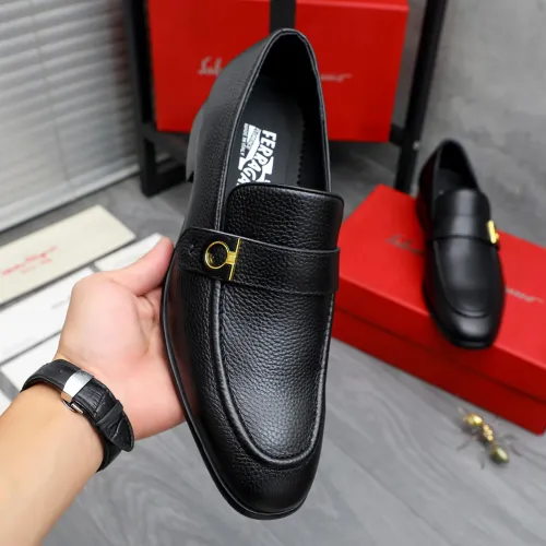 Replica Salvatore Ferragamo Leather Shoes For Men #1471062 $96.00 USD for Wholesale