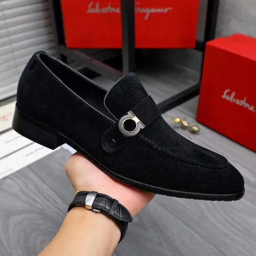 Replica Salvatore Ferragamo Leather Shoes For Men #1471064 $96.00 USD for Wholesale