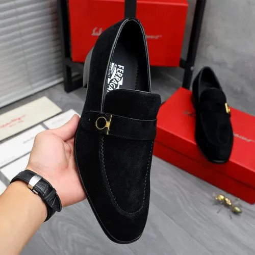 Replica Salvatore Ferragamo Leather Shoes For Men #1471064 $96.00 USD for Wholesale