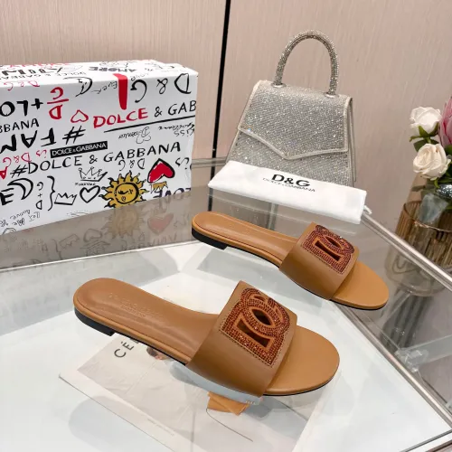 Replica Dolce & Gabbana D&G Slippers For Women #1472619 $88.00 USD for Wholesale