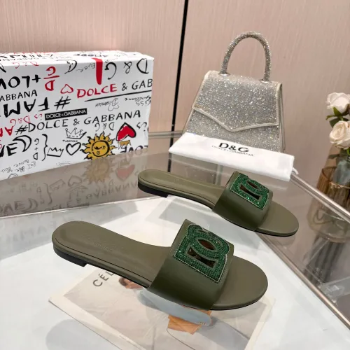 Replica Dolce & Gabbana D&G Slippers For Women #1472621 $88.00 USD for Wholesale