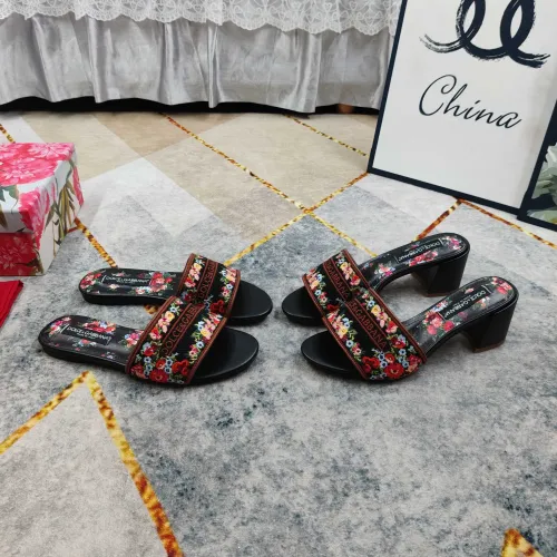Replica Dolce & Gabbana D&G Slippers For Women #1472831 $125.00 USD for Wholesale