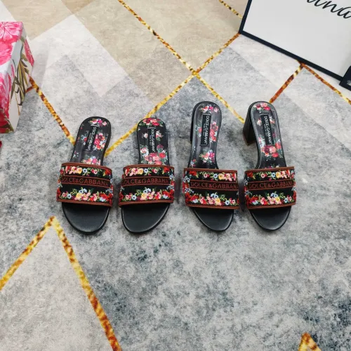 Replica Dolce & Gabbana D&G Slippers For Women #1472831 $125.00 USD for Wholesale