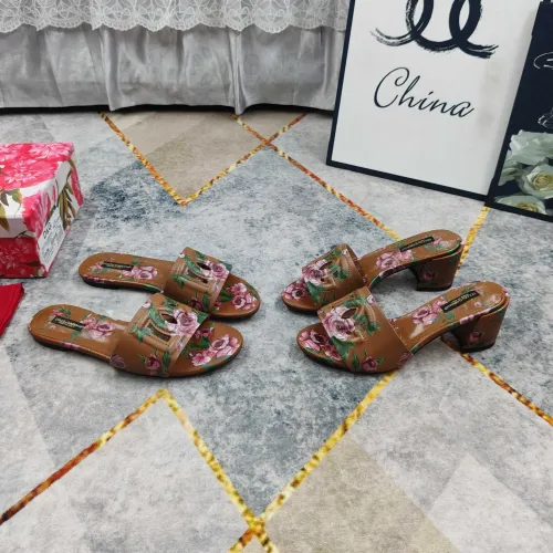 Replica Dolce & Gabbana D&G Slippers For Women #1472836 $135.00 USD for Wholesale