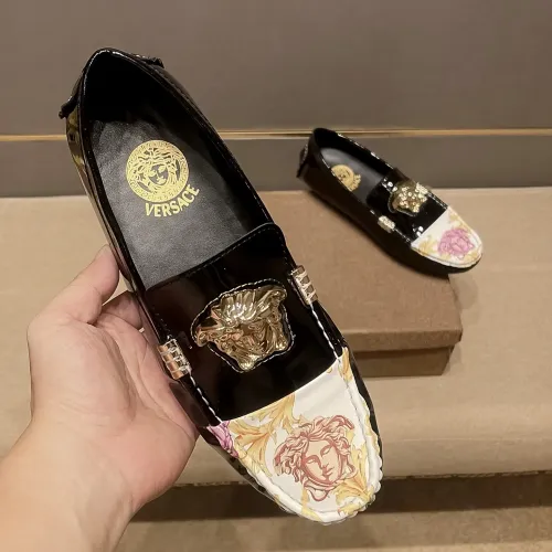 Replica Versace Leather Shoes For Men #1480562 $76.00 USD for Wholesale