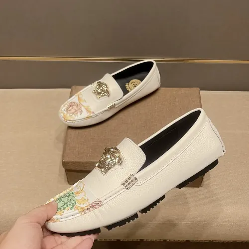 Replica Versace Leather Shoes For Men #1480565 $80.00 USD for Wholesale