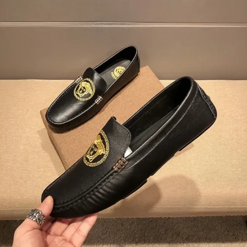 Replica Versace Leather Shoes For Men #1480571 $80.00 USD for Wholesale