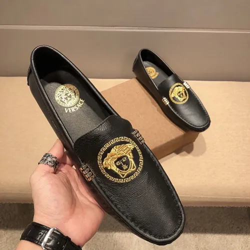 Replica Versace Leather Shoes For Men #1480571 $80.00 USD for Wholesale