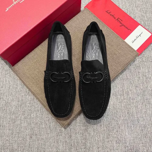Replica Salvatore Ferragamo Leather Shoes For Men #1480634 $82.00 USD for Wholesale