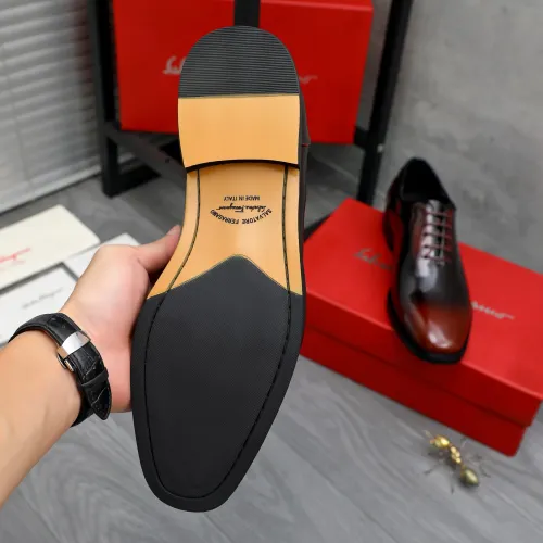 Replica Salvatore Ferragamo Leather Shoes For Men #1480636 $92.00 USD for Wholesale