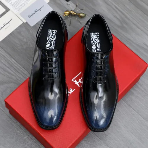 Replica Salvatore Ferragamo Leather Shoes For Men #1480637 $92.00 USD for Wholesale