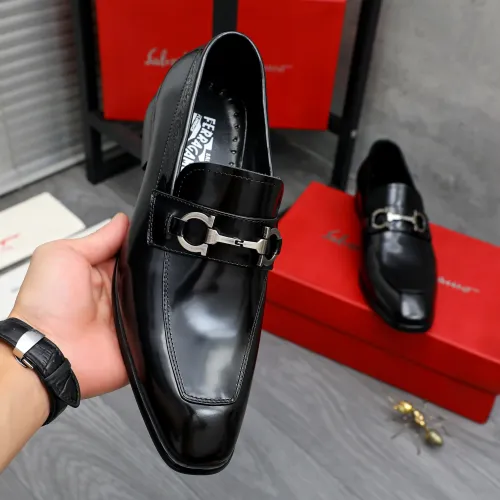 Replica Salvatore Ferragamo Leather Shoes For Men #1480640 $92.00 USD for Wholesale