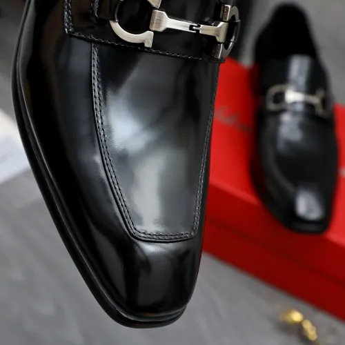 Replica Salvatore Ferragamo Leather Shoes For Men #1480640 $92.00 USD for Wholesale