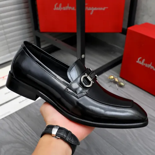 Replica Salvatore Ferragamo Leather Shoes For Men #1480642 $92.00 USD for Wholesale
