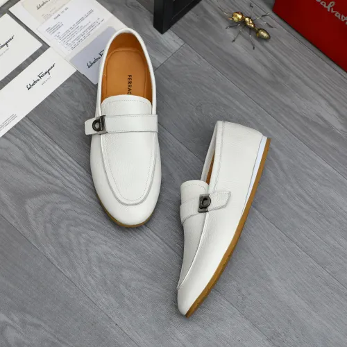 Replica Salvatore Ferragamo Leather Shoes For Men #1480643 $85.00 USD for Wholesale