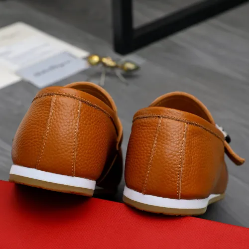 Replica Salvatore Ferragamo Leather Shoes For Men #1480644 $85.00 USD for Wholesale