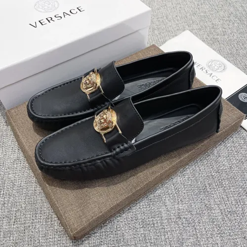 Replica Versace Leather Shoes For Men #1480855 $85.00 USD for Wholesale