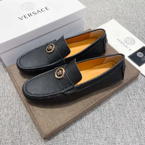 Replica Versace Leather Shoes For Men #1480856 $85.00 USD for Wholesale