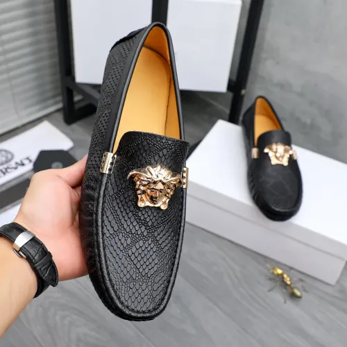 Replica Versace Leather Shoes For Men #1480946 $72.00 USD for Wholesale