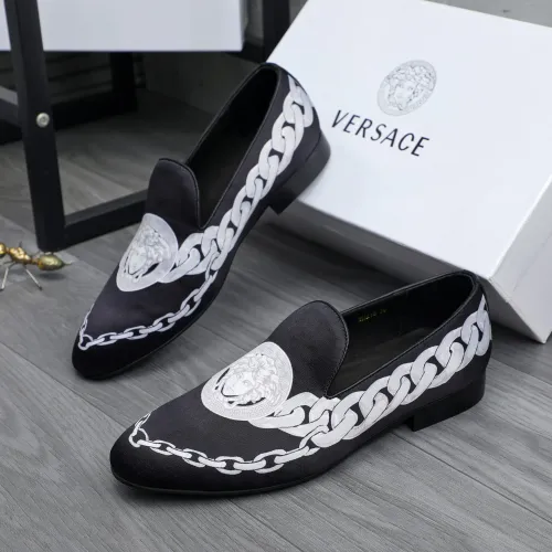 Replica Versace Leather Shoes For Men #1480947, $85.00 USD, [ITEM#1480947], Replica Versace Leather Shoes outlet from China