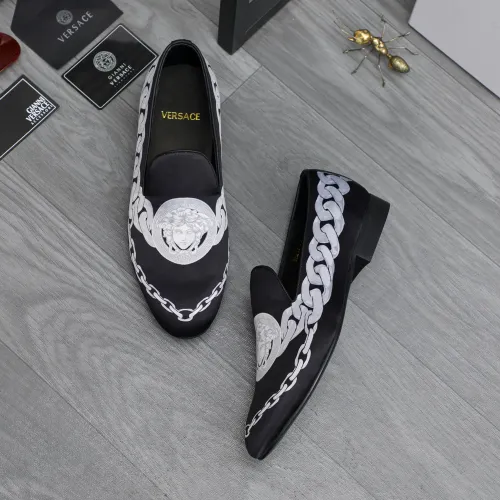 Replica Versace Leather Shoes For Men #1480947 $85.00 USD for Wholesale