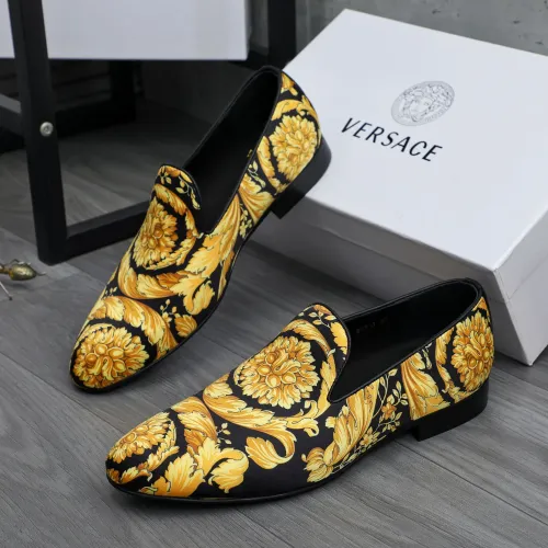 Replica Versace Leather Shoes For Men #1480949, $85.00 USD, [ITEM#1480949], Replica Versace Leather Shoes outlet from China