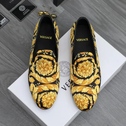 Replica Versace Leather Shoes For Men #1480949 $85.00 USD for Wholesale