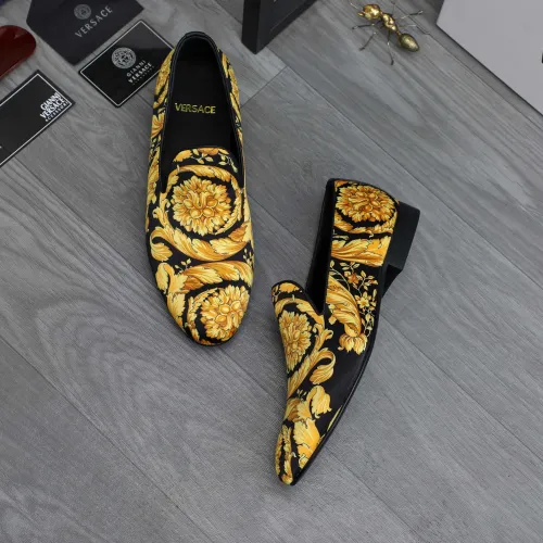 Replica Versace Leather Shoes For Men #1480949 $85.00 USD for Wholesale