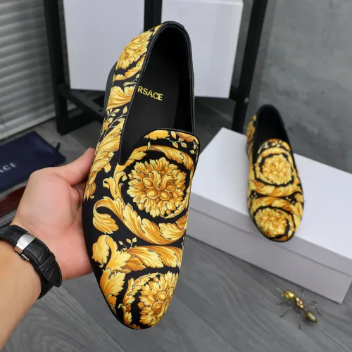 Replica Versace Leather Shoes For Men #1480949 $85.00 USD for Wholesale