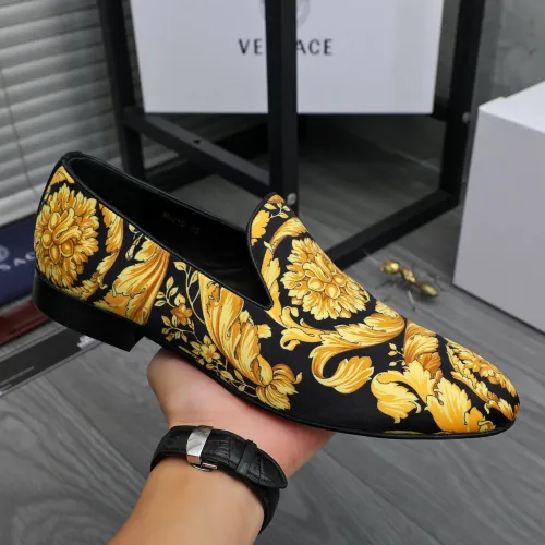 Replica Versace Leather Shoes For Men #1480949 $85.00 USD for Wholesale