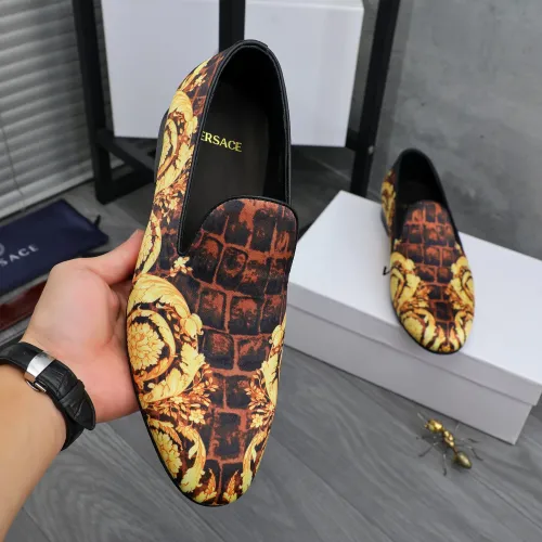 Replica Versace Leather Shoes For Men #1480950 $85.00 USD for Wholesale