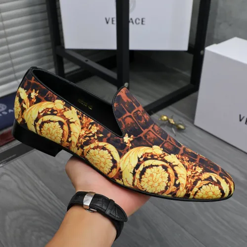 Replica Versace Leather Shoes For Men #1480950 $85.00 USD for Wholesale