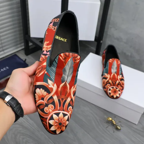 Replica Versace Leather Shoes For Men #1480951 $85.00 USD for Wholesale