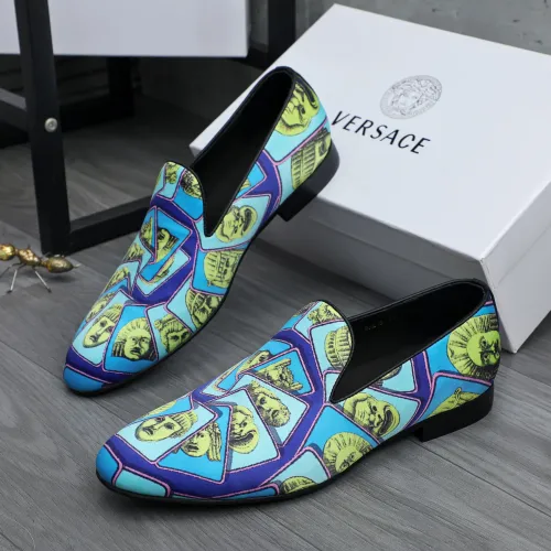 Replica Versace Leather Shoes For Men #1480952, $85.00 USD, [ITEM#1480952], Replica Versace Leather Shoes outlet from China