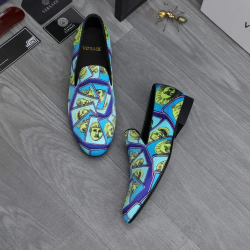 Replica Versace Leather Shoes For Men #1480952 $85.00 USD for Wholesale