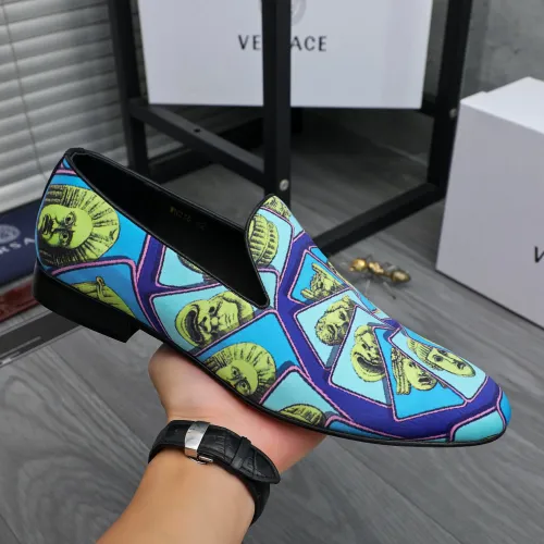 Replica Versace Leather Shoes For Men #1480952 $85.00 USD for Wholesale