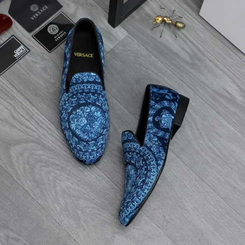 Replica Versace Leather Shoes For Men #1480953 $85.00 USD for Wholesale