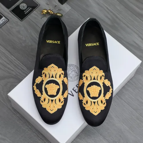 Replica Versace Leather Shoes For Men #1480954 $85.00 USD for Wholesale