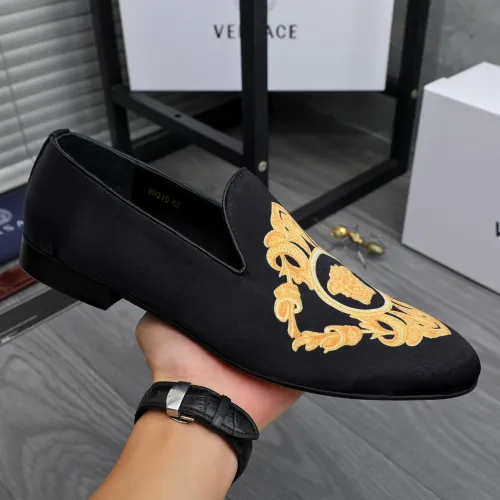 Replica Versace Leather Shoes For Men #1480954 $85.00 USD for Wholesale