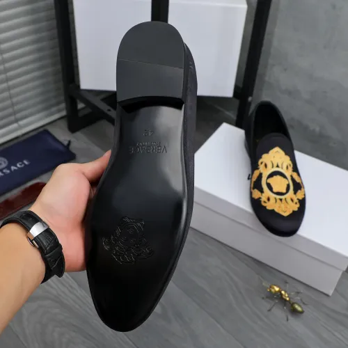 Replica Versace Leather Shoes For Men #1480954 $85.00 USD for Wholesale