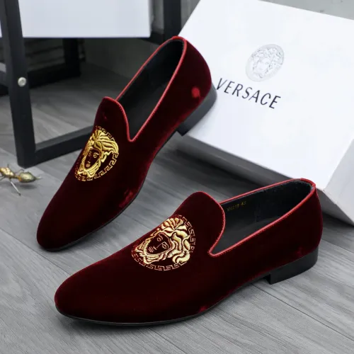 Replica Versace Leather Shoes For Men #1480955, $85.00 USD, [ITEM#1480955], Replica Versace Leather Shoes outlet from China