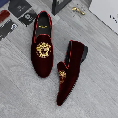 Replica Versace Leather Shoes For Men #1480955 $85.00 USD for Wholesale
