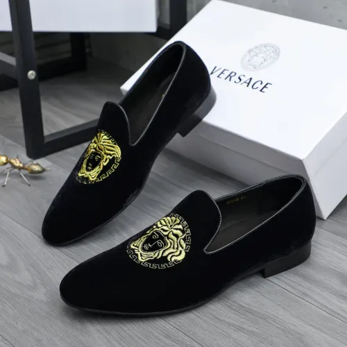 Replica Versace Leather Shoes For Men #1480956, $85.00 USD, [ITEM#1480956], Replica Versace Leather Shoes outlet from China