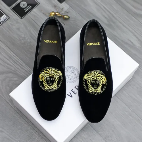 Replica Versace Leather Shoes For Men #1480956 $85.00 USD for Wholesale