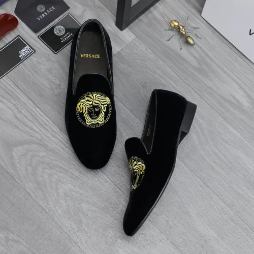 Replica Versace Leather Shoes For Men #1480956 $85.00 USD for Wholesale